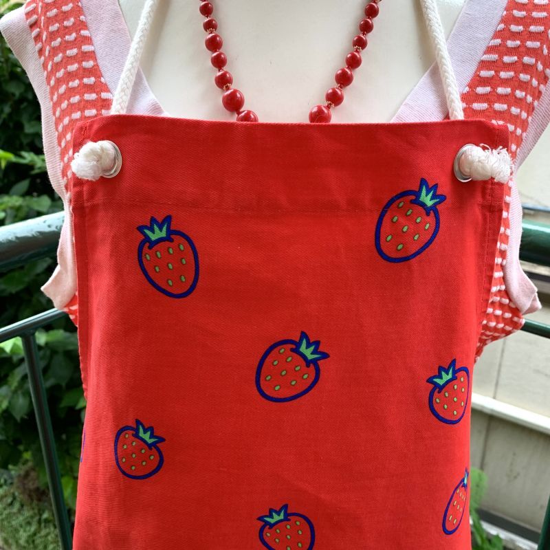 画像: Vintage Strawberry pattern apron