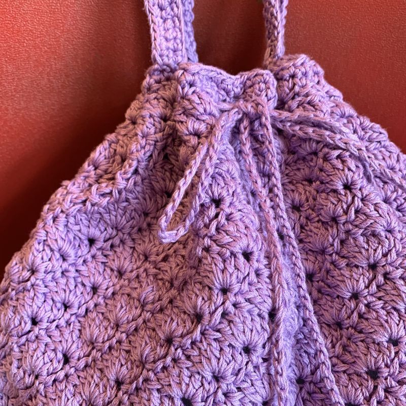 画像: Vintage lavender crochet bag
