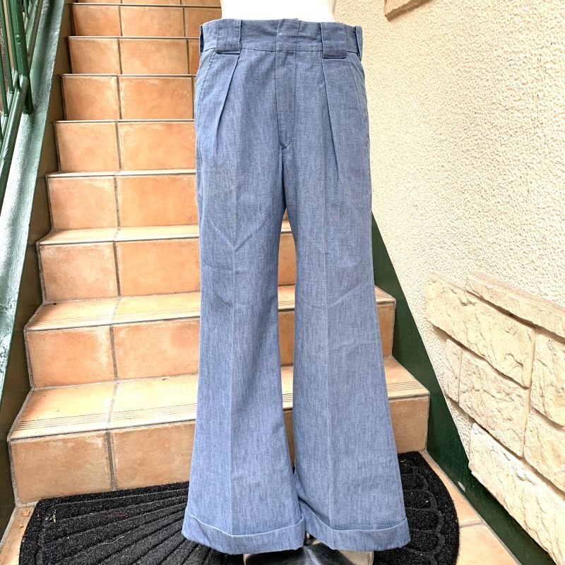 画像1: Vintage denim flared pants