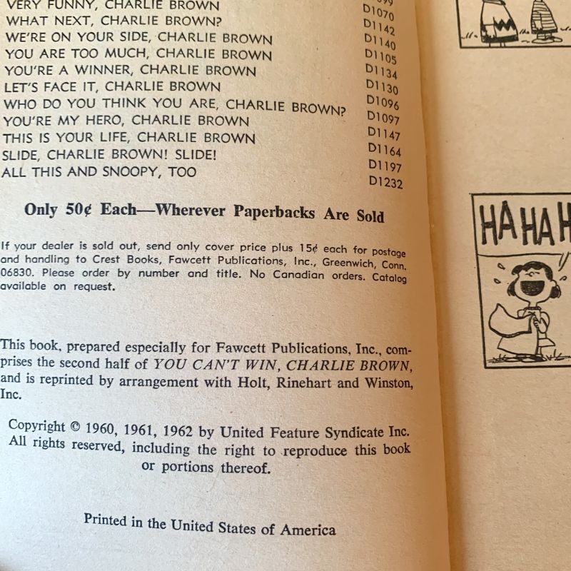 画像: 60'S〜70'S  USA Vintage Snoopy comic book（B）