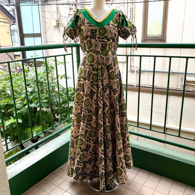 画像1: Vintage African cotton design dress