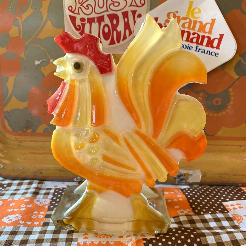 画像: Vintage lucite rooster napkin holder