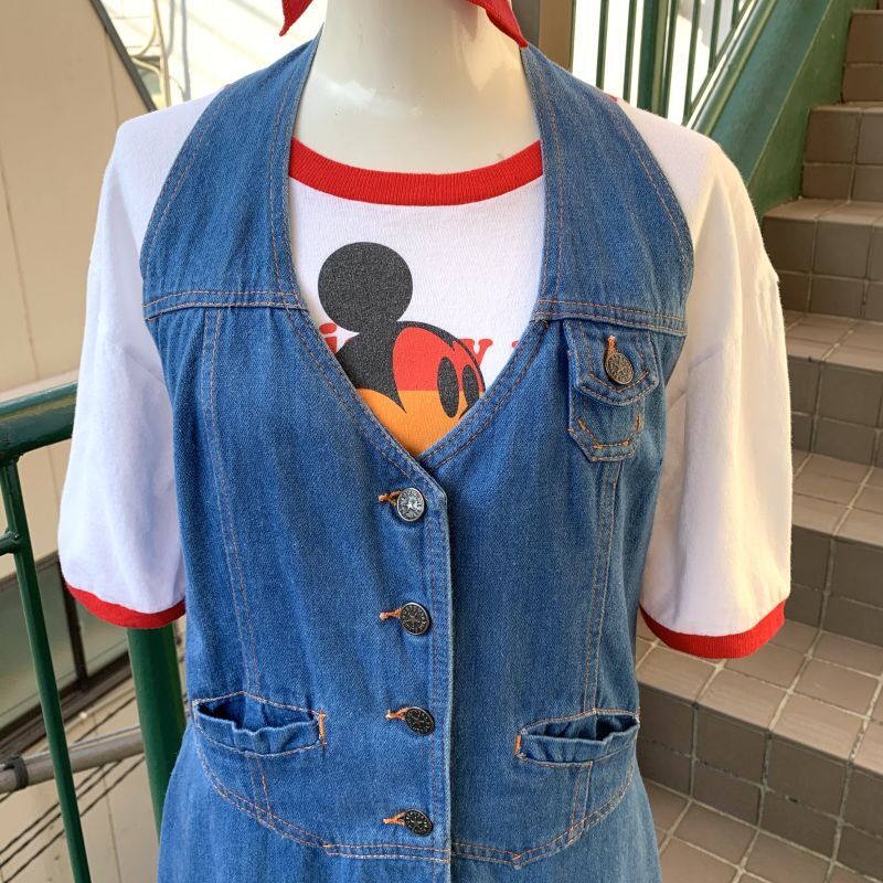 画像: Vintage halter neck denim onepiece