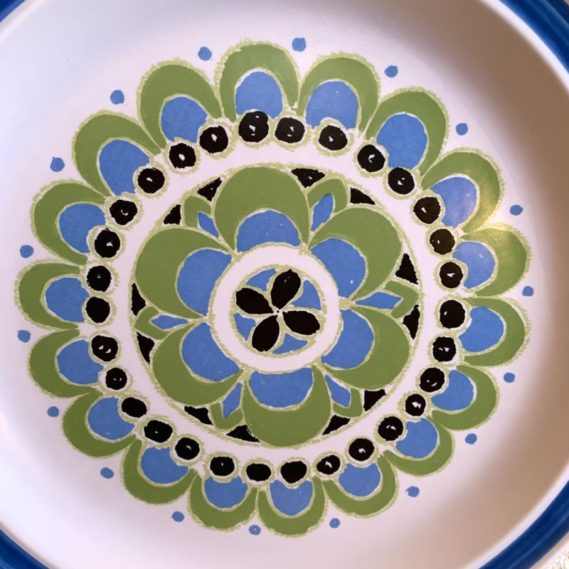 画像: Vintage Flower pattern stone plate