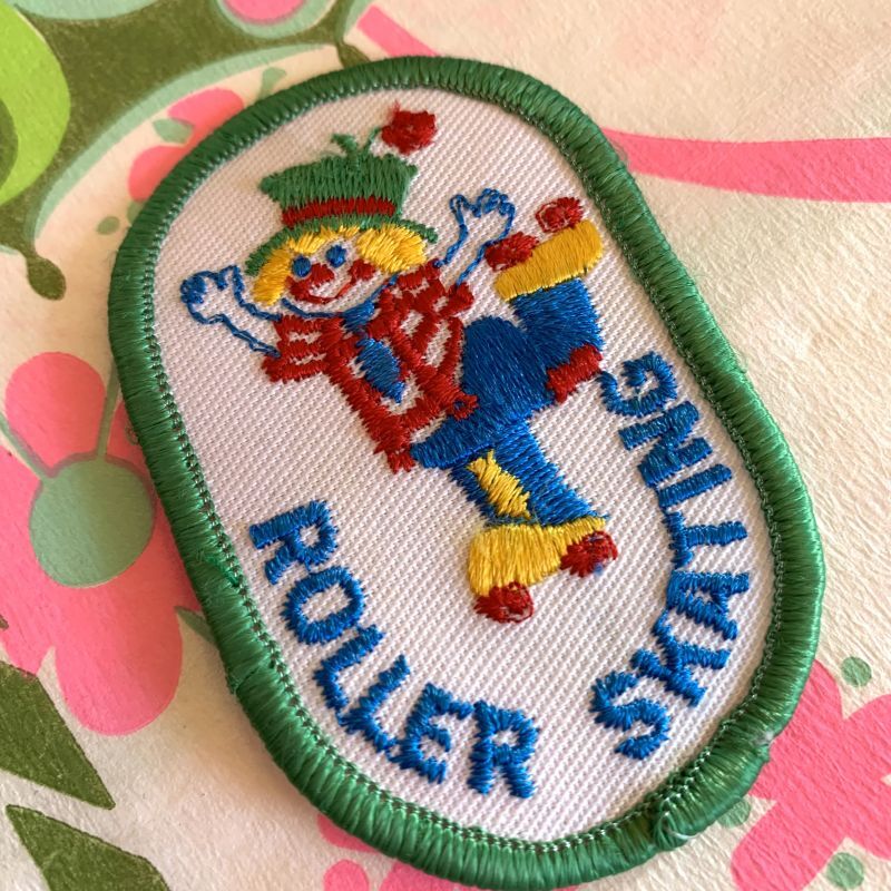 画像: Vintage Roller skating clown patch