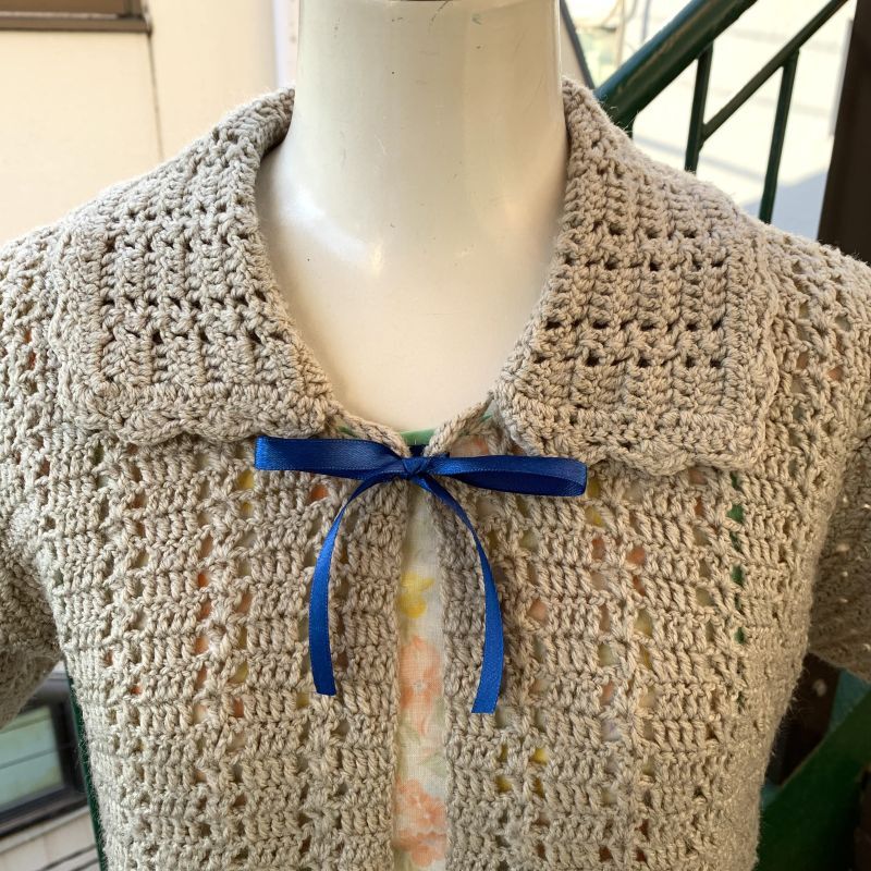 画像: Vintage crochet knit cardigan