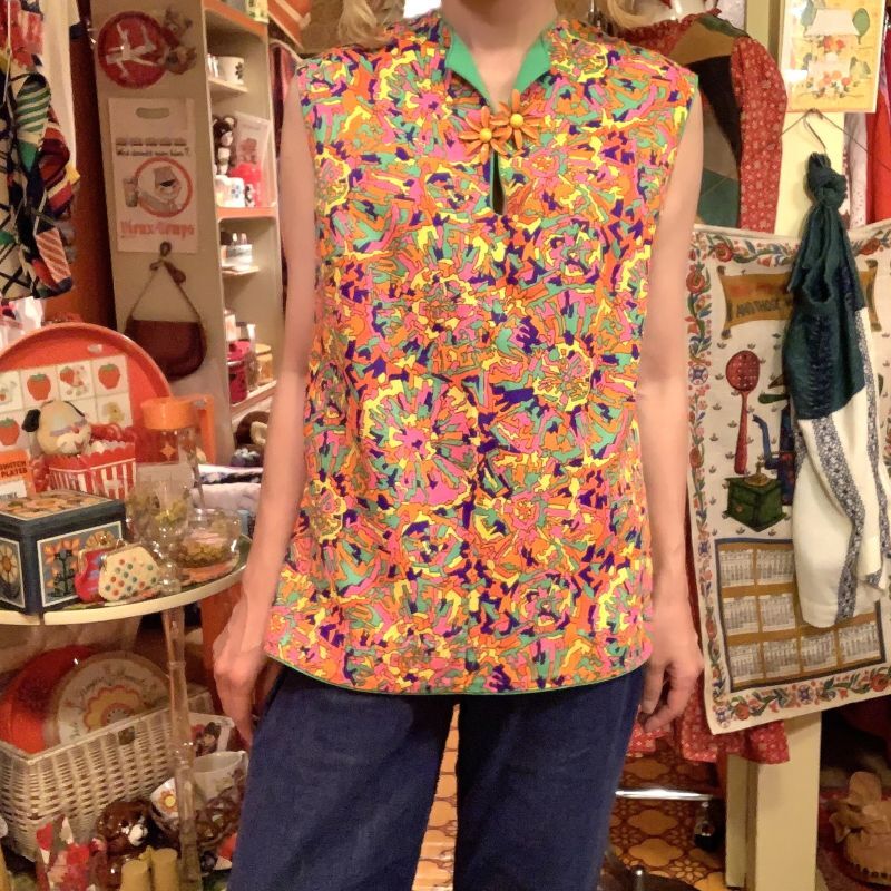 画像5: Vintage Psychedelic pattern top