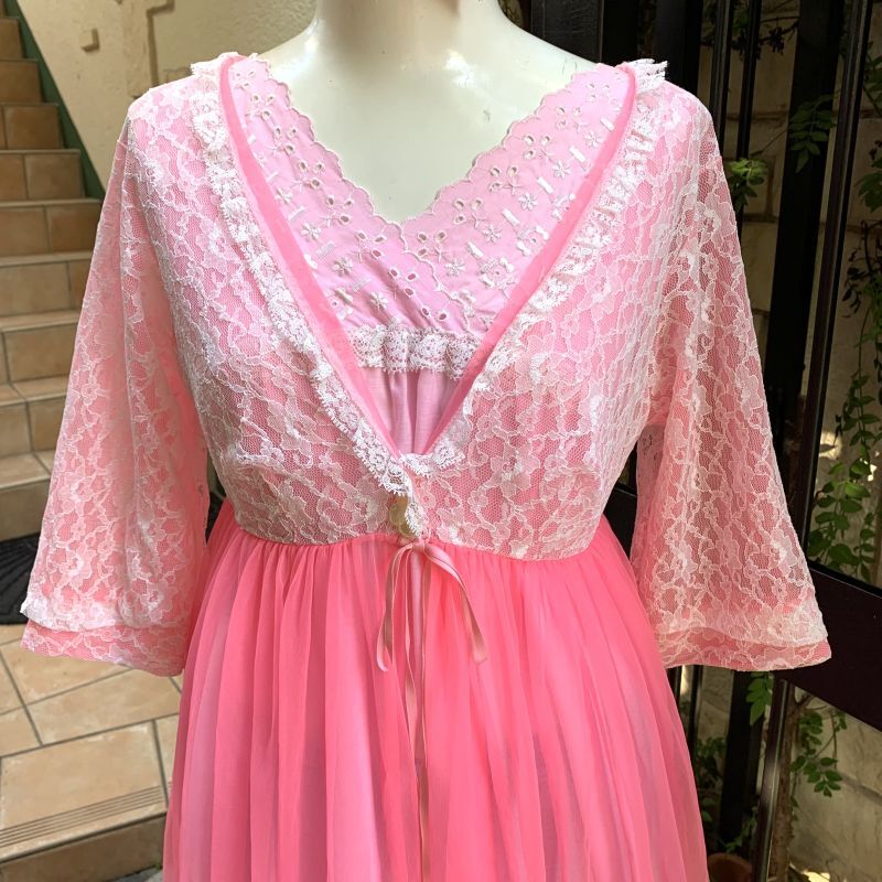 画像: Vintage flower lace iingrie dress