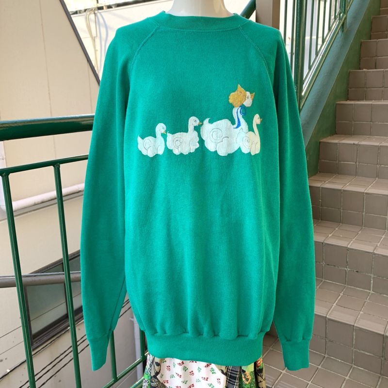 画像: Vintage hand paint raglan sleeve sweat