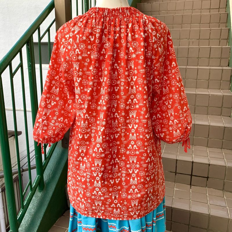 画像: Vintage tyrolean pattern pullover top