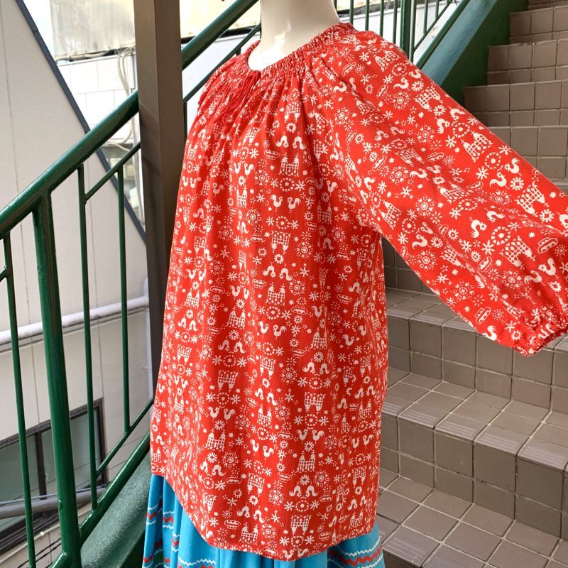 画像: Vintage tyrolean pattern pullover top