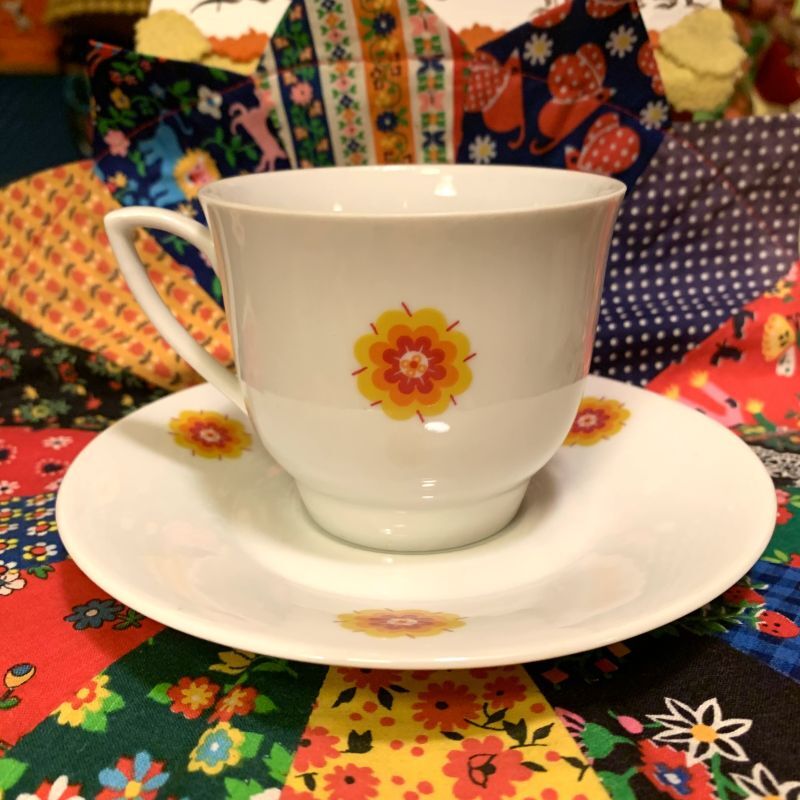 画像: 70'S Made in Germany flower pattern cup&saucer