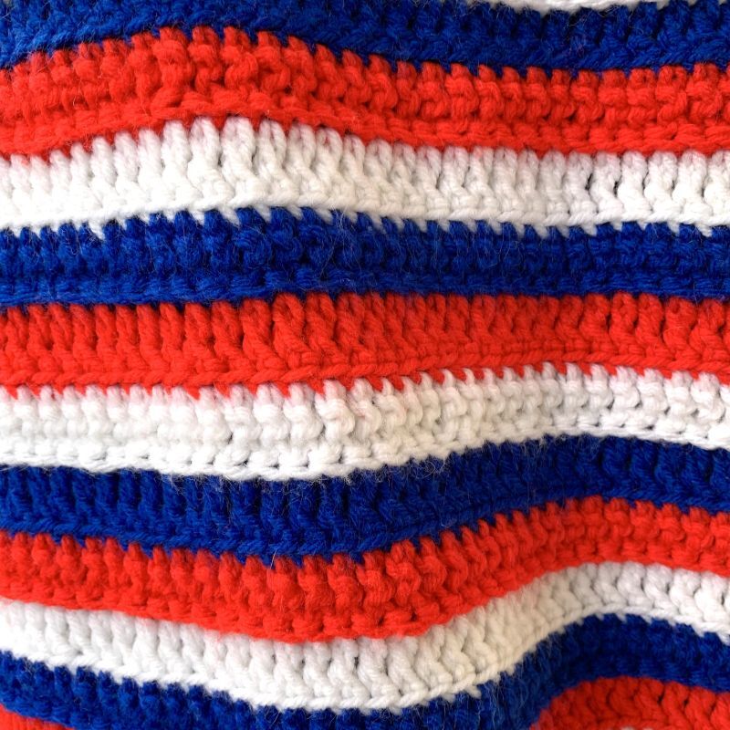 画像3: (SALE) Vintage tricolor color knit cape