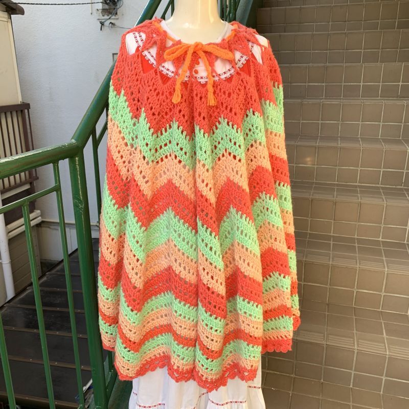 画像: Vintage 2Way Knit poncho&skirt