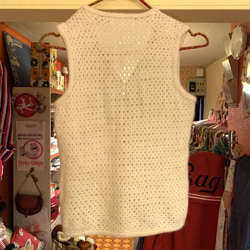 画像: (SALE) Indian girl patch knit vest