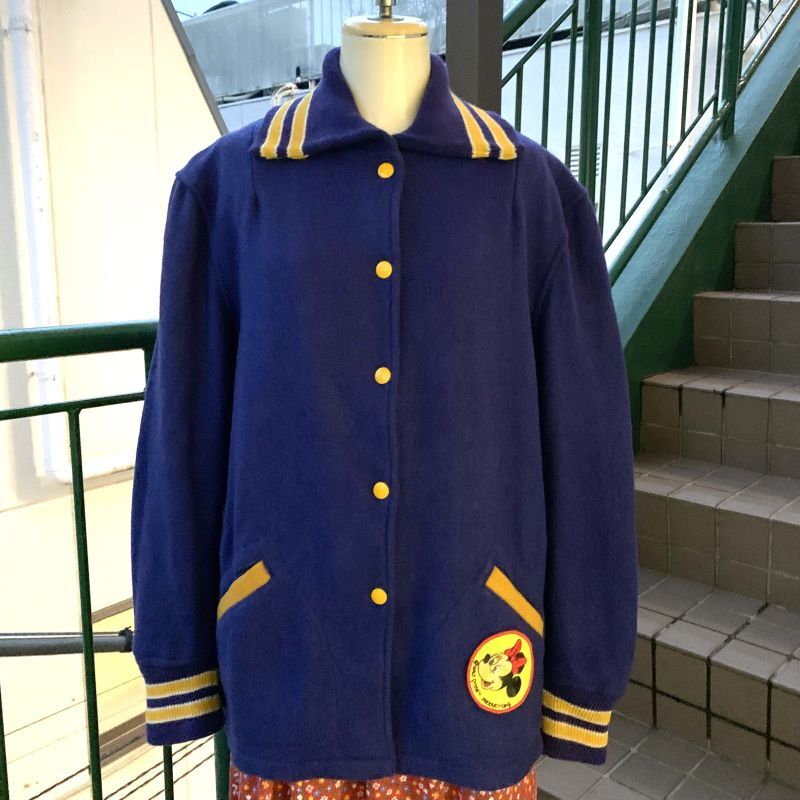 画像1: (SALE) 50'S Patch long stadium jacket