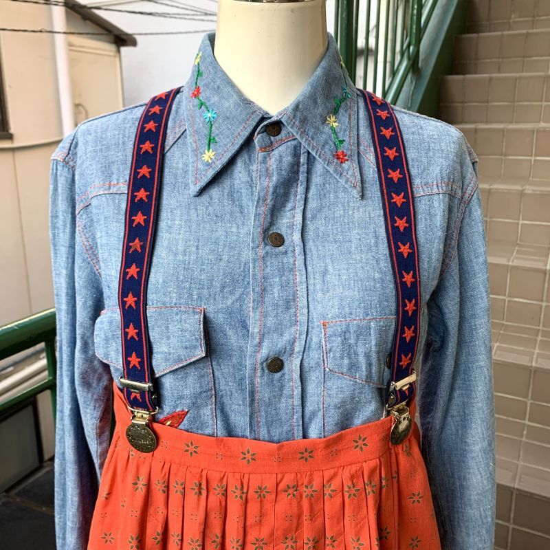 画像1: Vintage Star suspenders