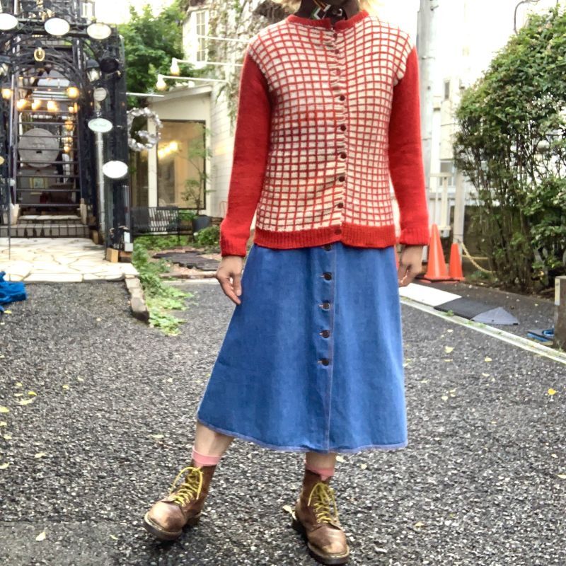 画像1: 60'S Vintage knit cardigan