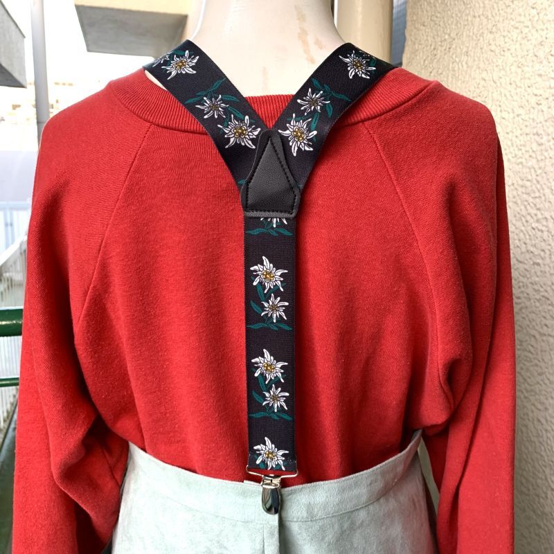 画像: Vintage Flower pattern suspenders