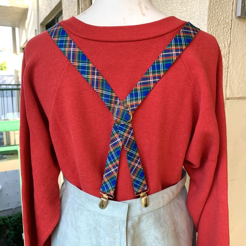 画像: Vintage Plaid suspenders