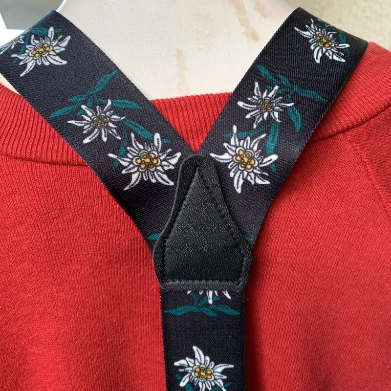 画像3: Vintage Flower pattern suspenders