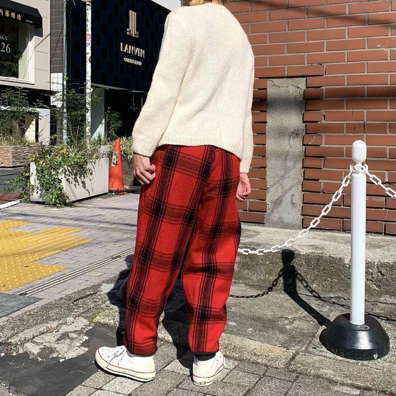 画像: (SALE) Vintage plaid wool hunting pants