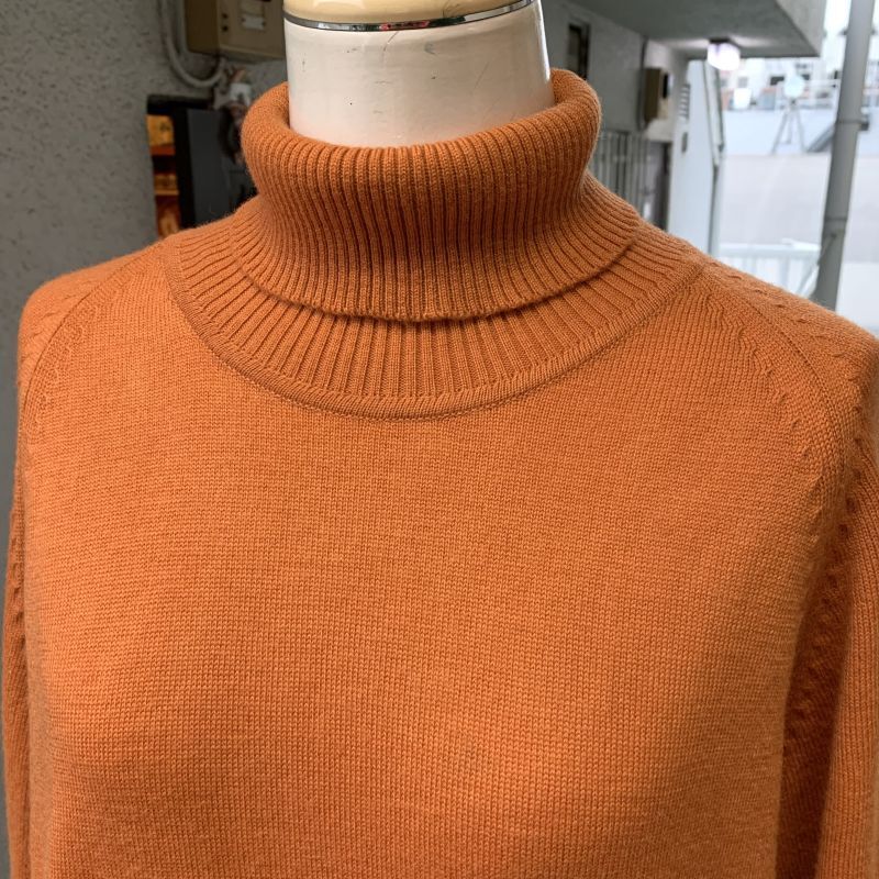 画像: Vintage orange high neck knit sweater