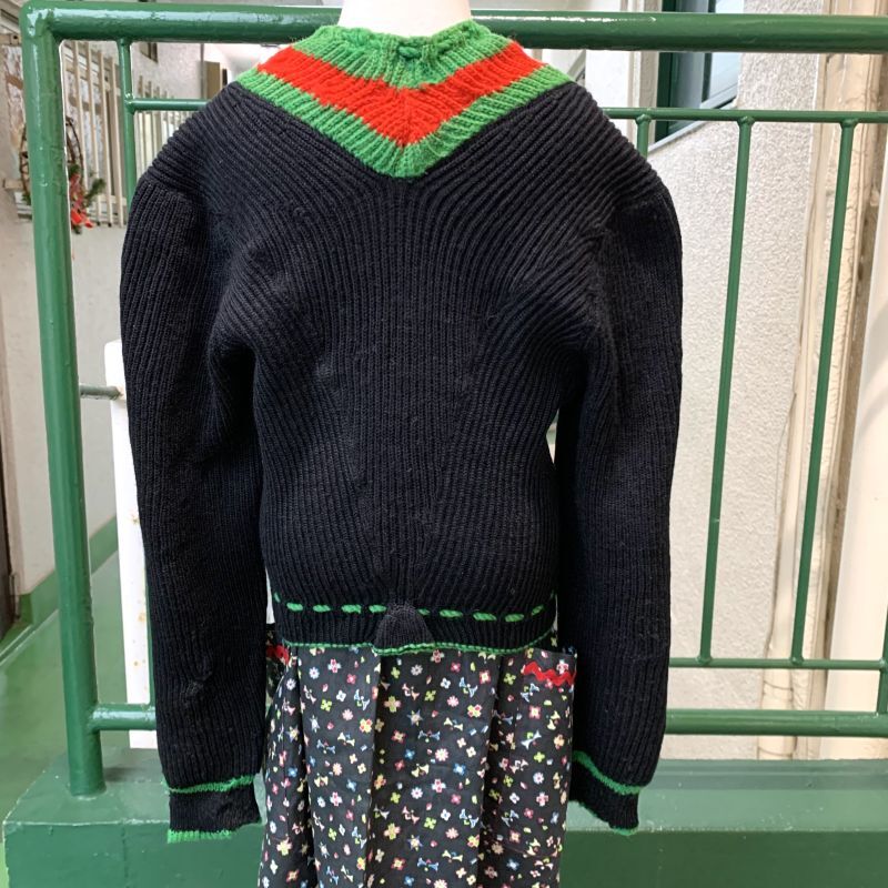 画像: Vintage Kid's christmas color tyrolean cardigan