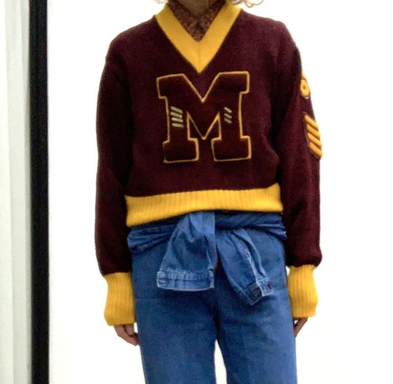 画像: 50'S Lettered knit sweater