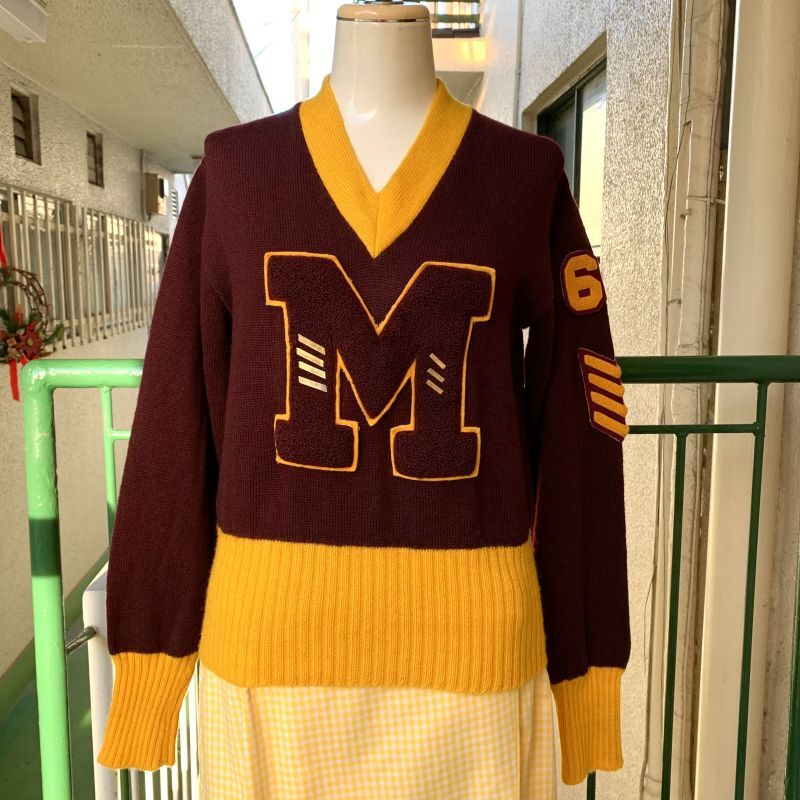 画像: 50'S Lettered knit sweater