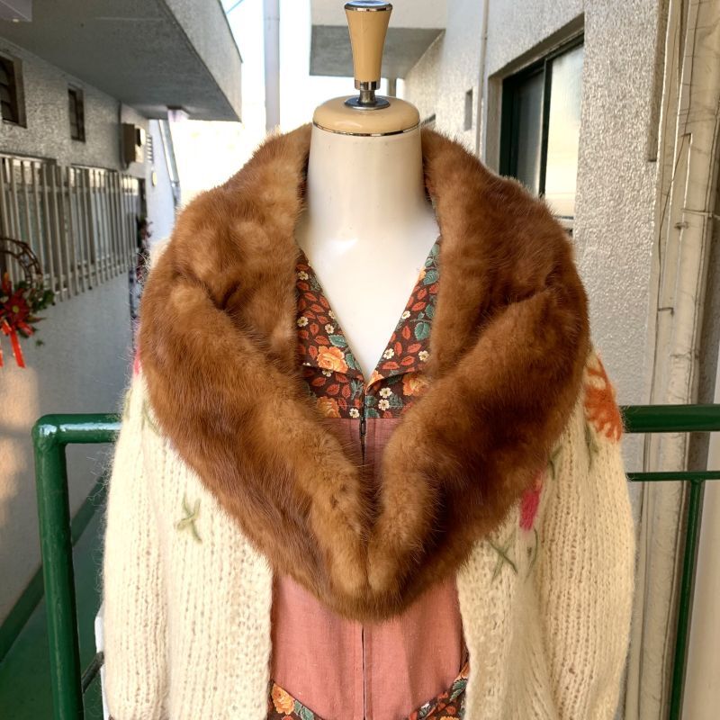 画像: Vintage real fur tippet