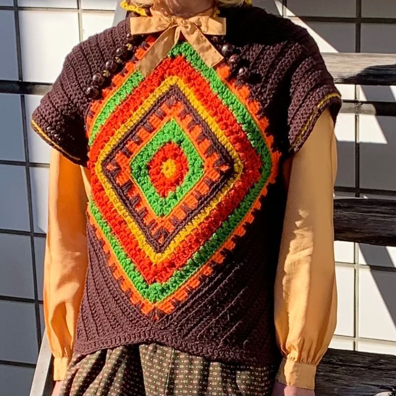 画像: Vintage granny square top