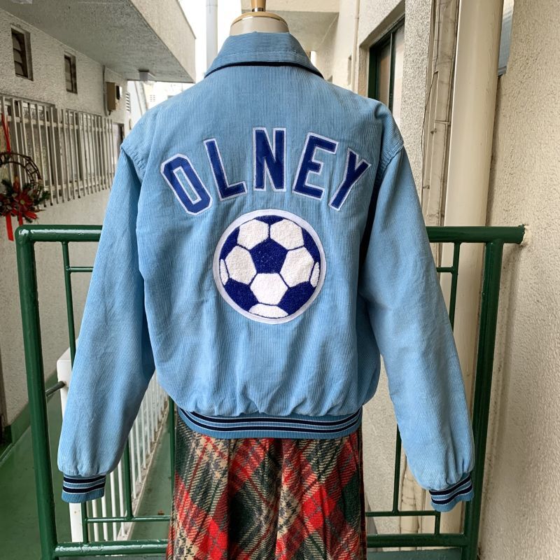 画像: (SALE) Vintage soccer ball pile patch jacket