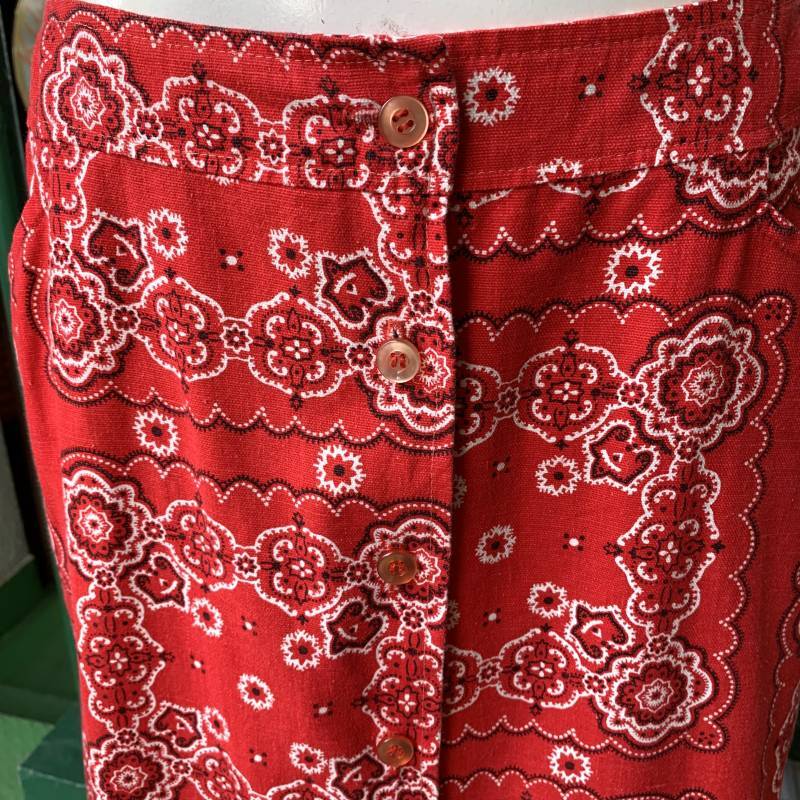画像: Vintage bandana pattern long skirt