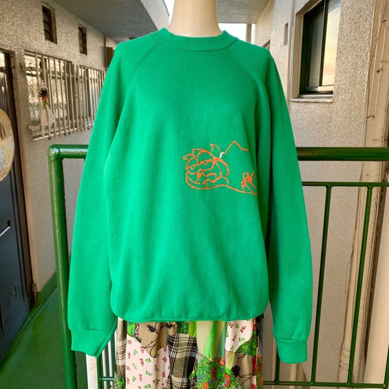 画像: Vintage hand paint garfield sweat