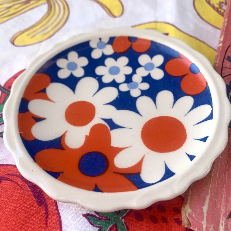 画像: Vintage pop flower small plate