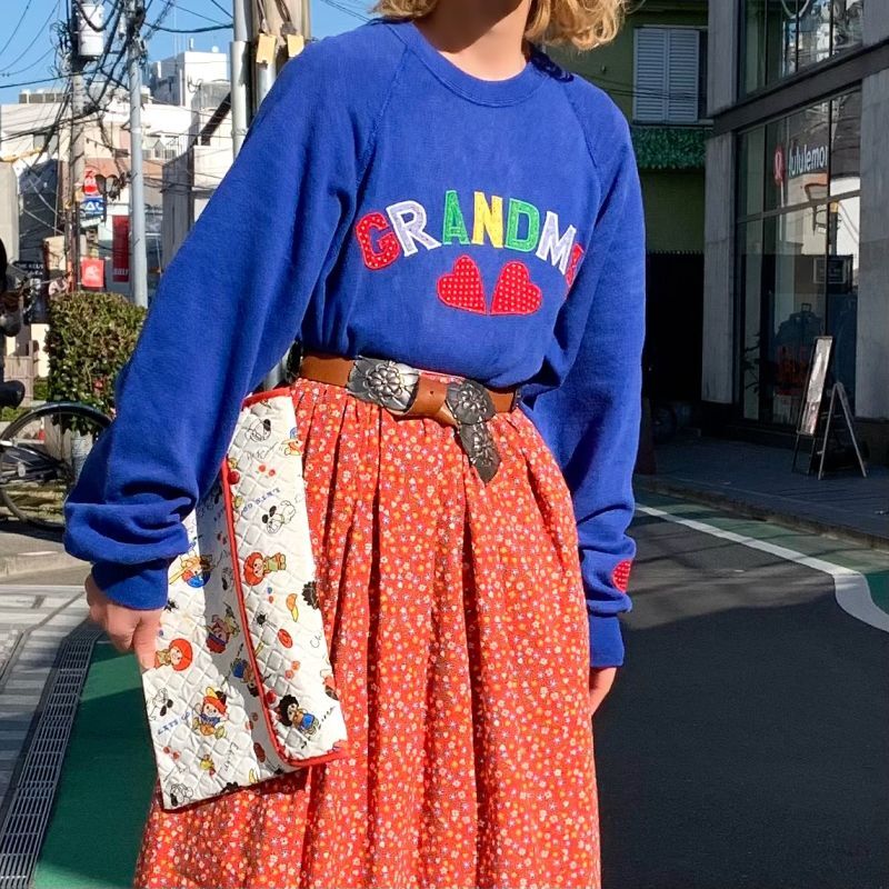 画像: Vintage Grandma&Heart patchwork sweat