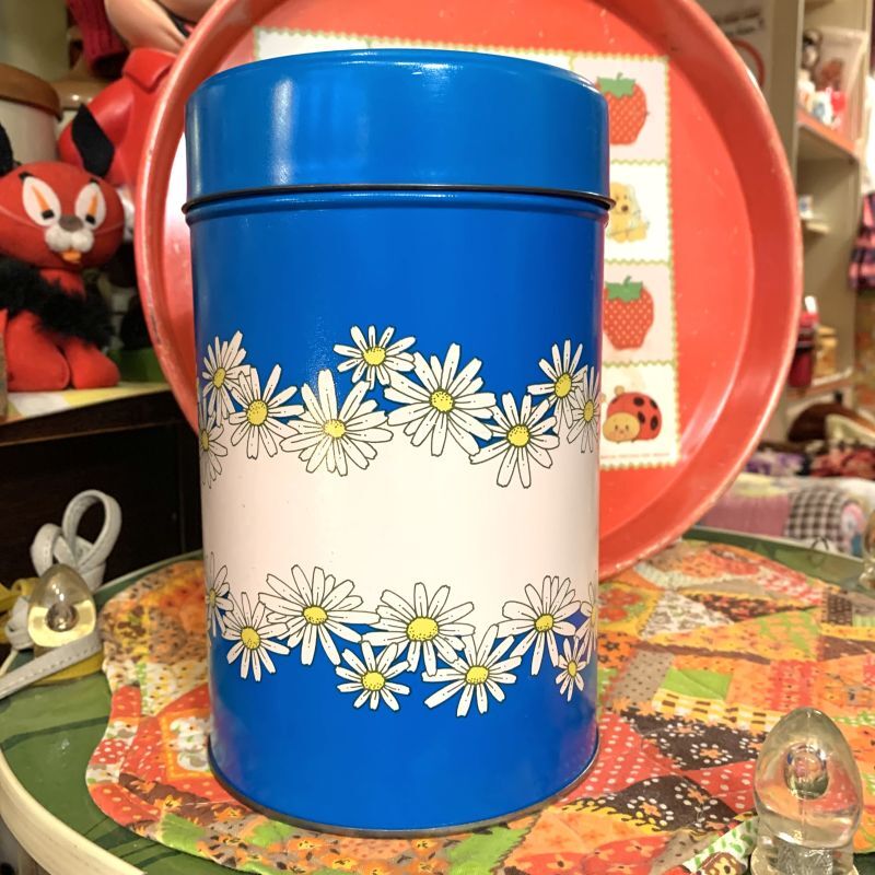 画像: Vintage Daisy flower tin canister