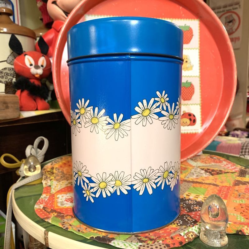 画像: Vintage Daisy flower tin canister