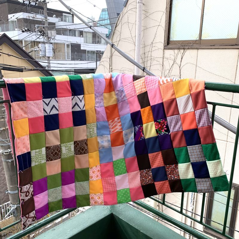 画像: Vintage patchwork quilt cover