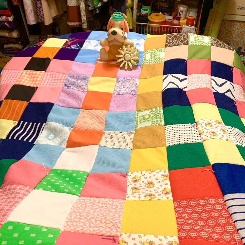 画像: Vintage patchwork quilt cover