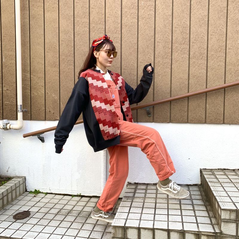 画像: Vintage patchwork custom sweat cardigan