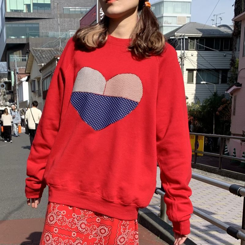 画像: Vintage Heart patch sweat