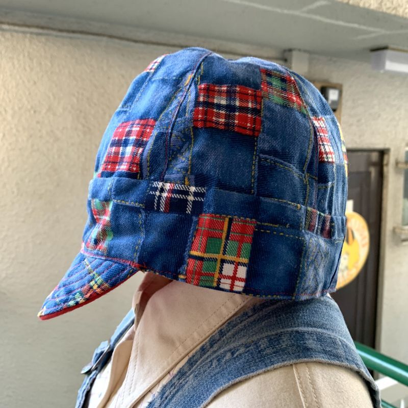 画像: Vintage patchwork pattern cap