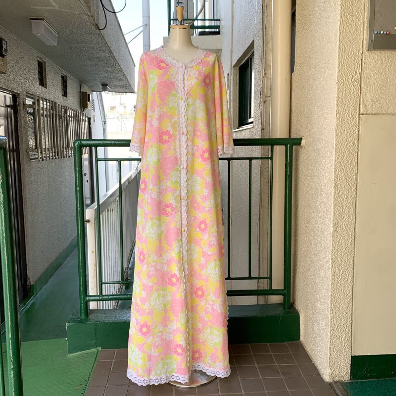 画像: Vintage flower print lingerie dress