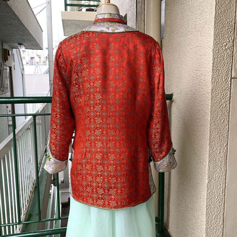 画像: Vintage dragon&flower embroidery china jacket