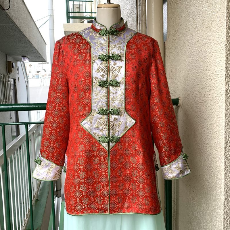 画像: Vintage dragon&flower embroidery china jacket