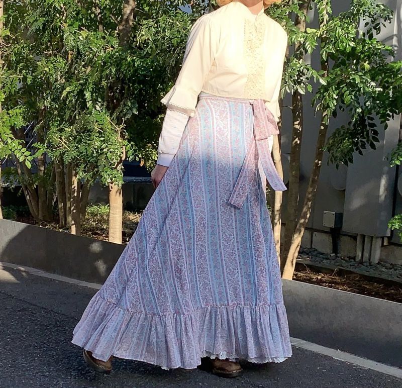画像: 70'S UNION MADE flower＆paisley print two piece long skirt