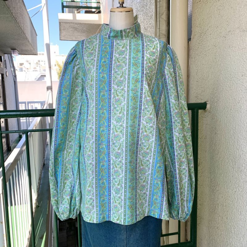 画像: Vintage flower&paisley print top