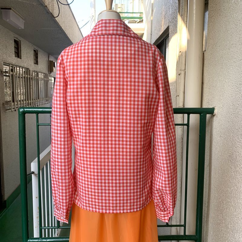 画像: Vintage checkered blouse